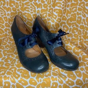 Anthropologie Naya Mary Jane Leather Heels